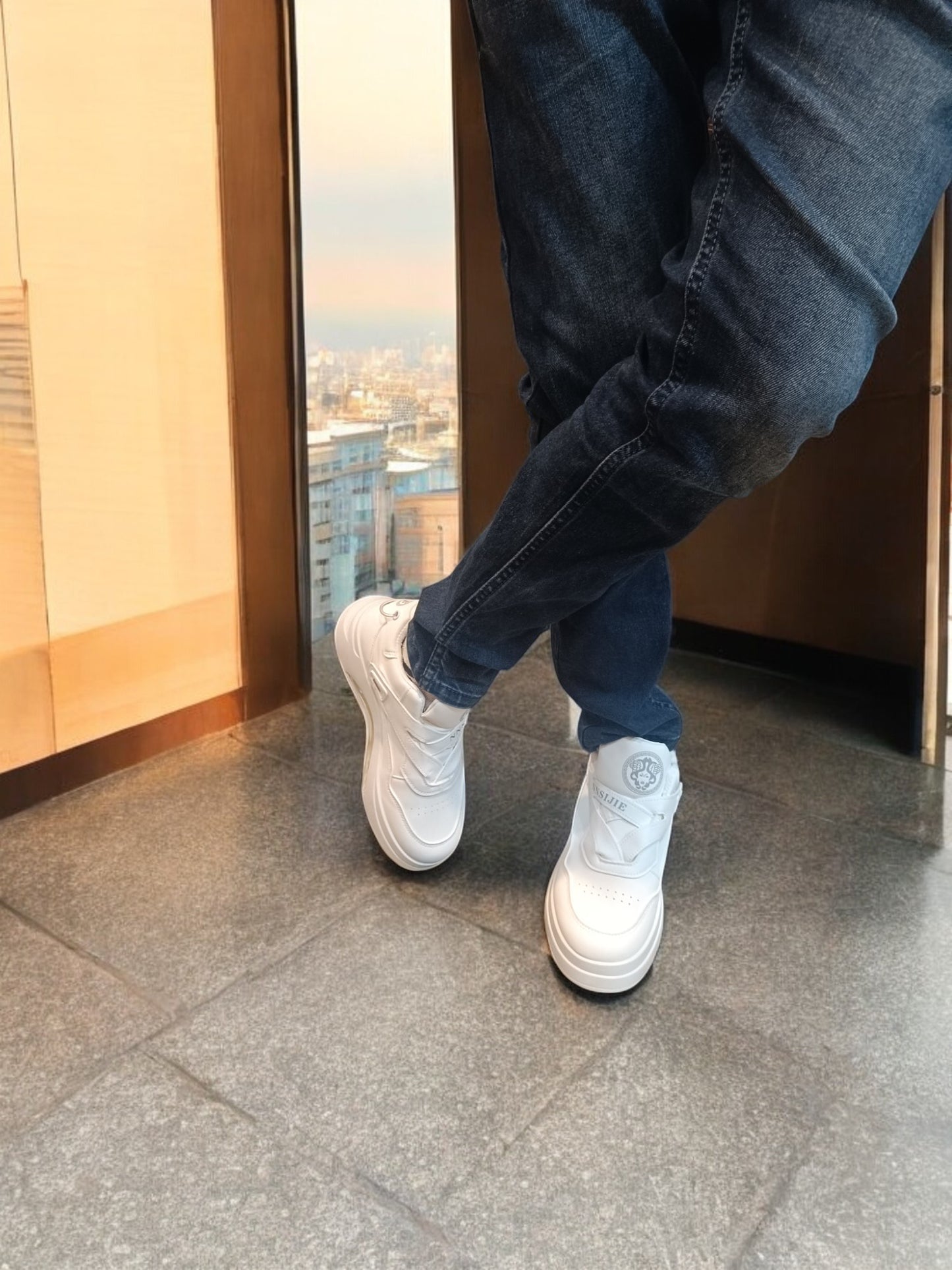 ACES Momentum Platform Sneakers for Men with Velcro Strap, Chunky Sole Designed for Adventures