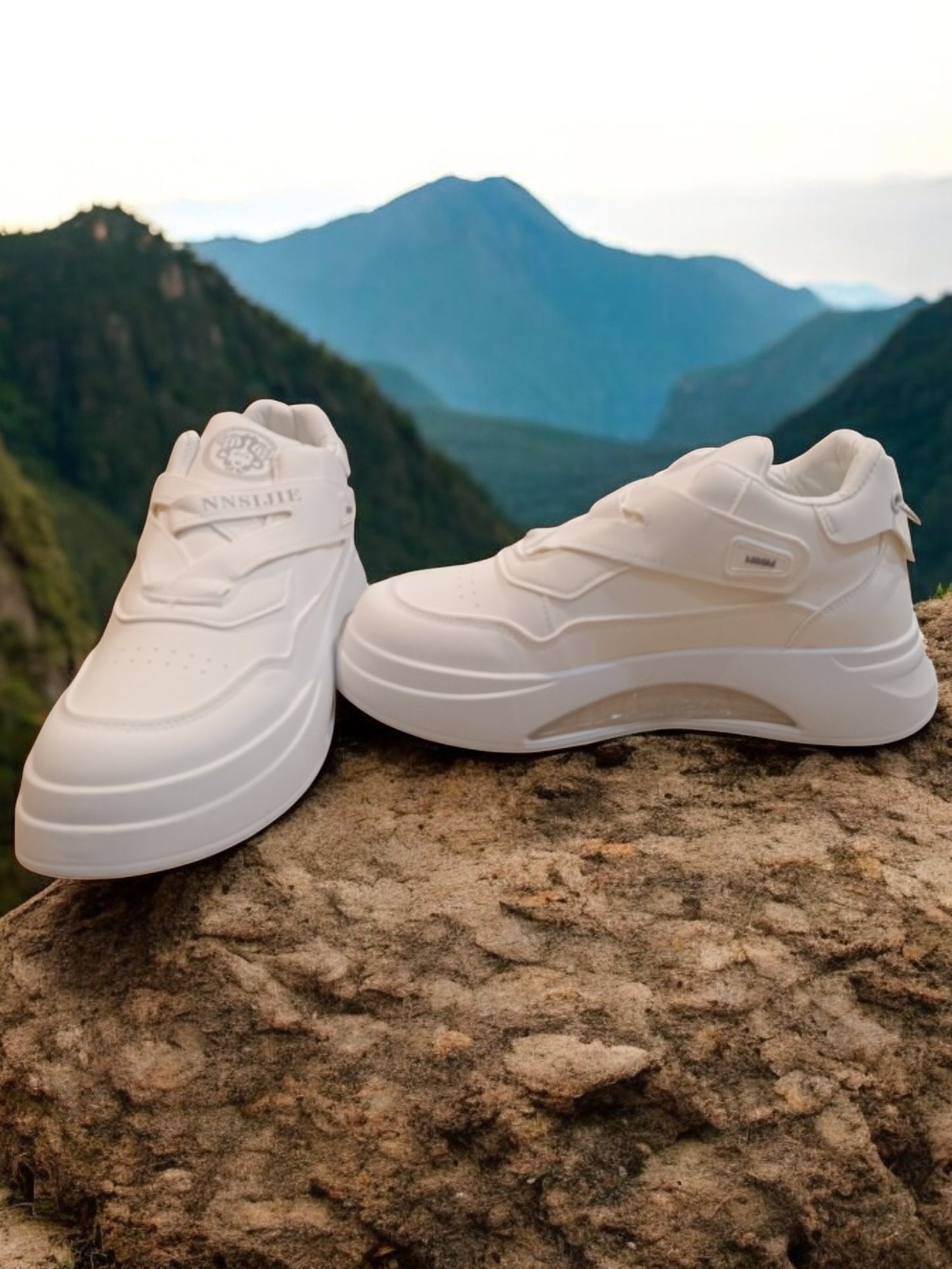 ACES Momentum Platform Sneakers for Men with Velcro Strap, Chunky Sole Designed for Adventures