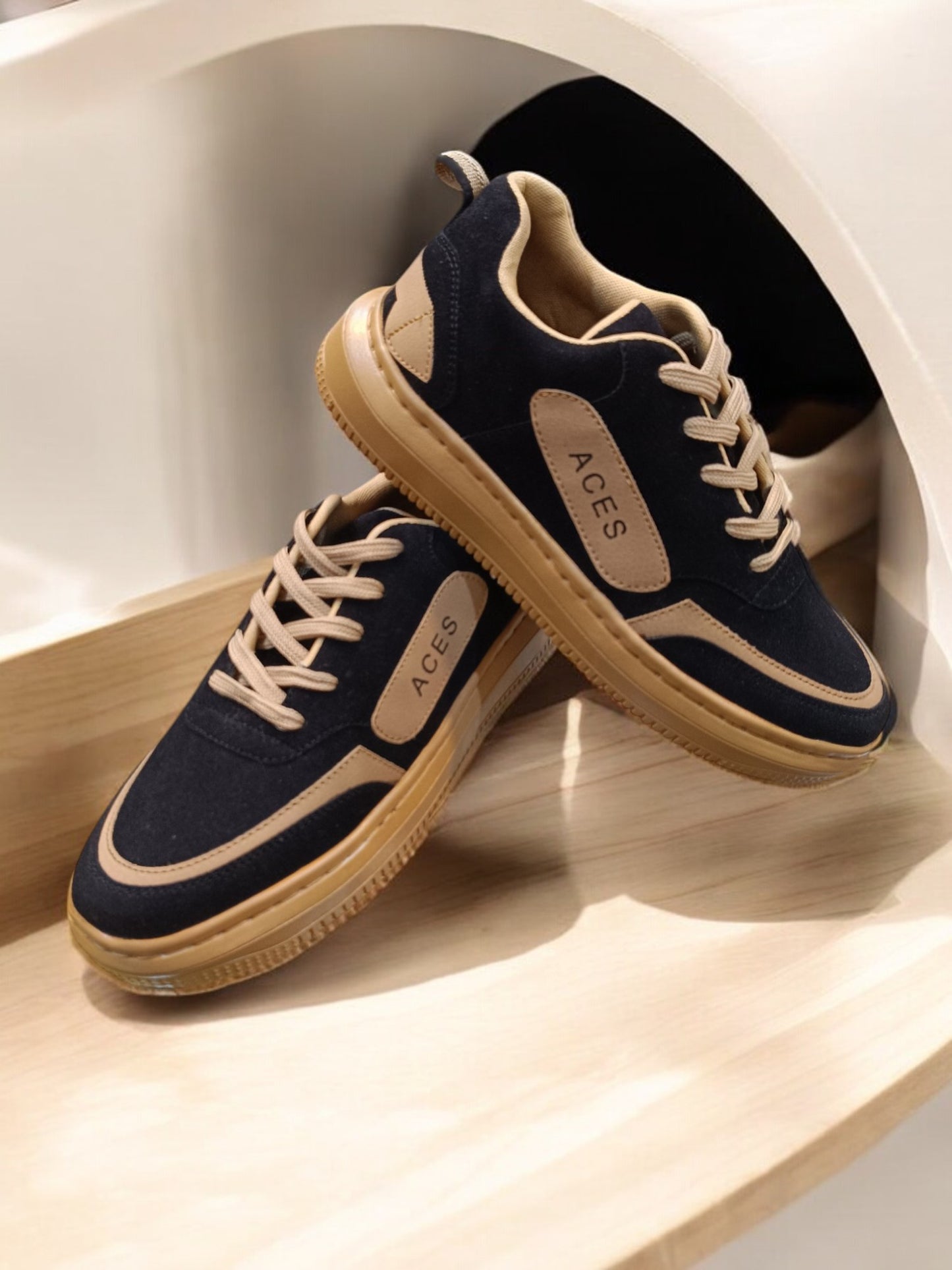 Aces Flex 111 Men suede lace-up sneakers
