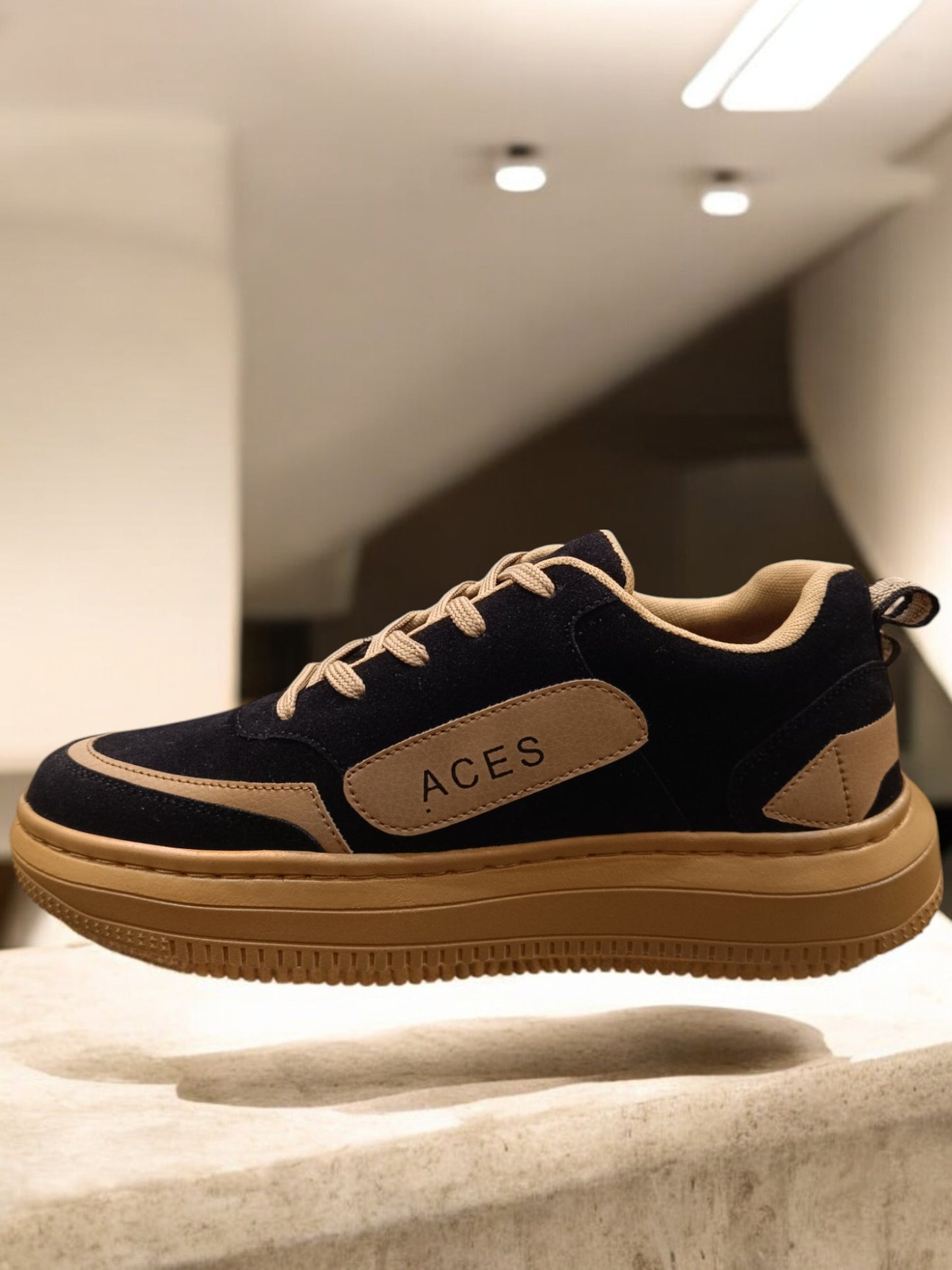 Aces Flex 111 Men suede lace-up sneakers